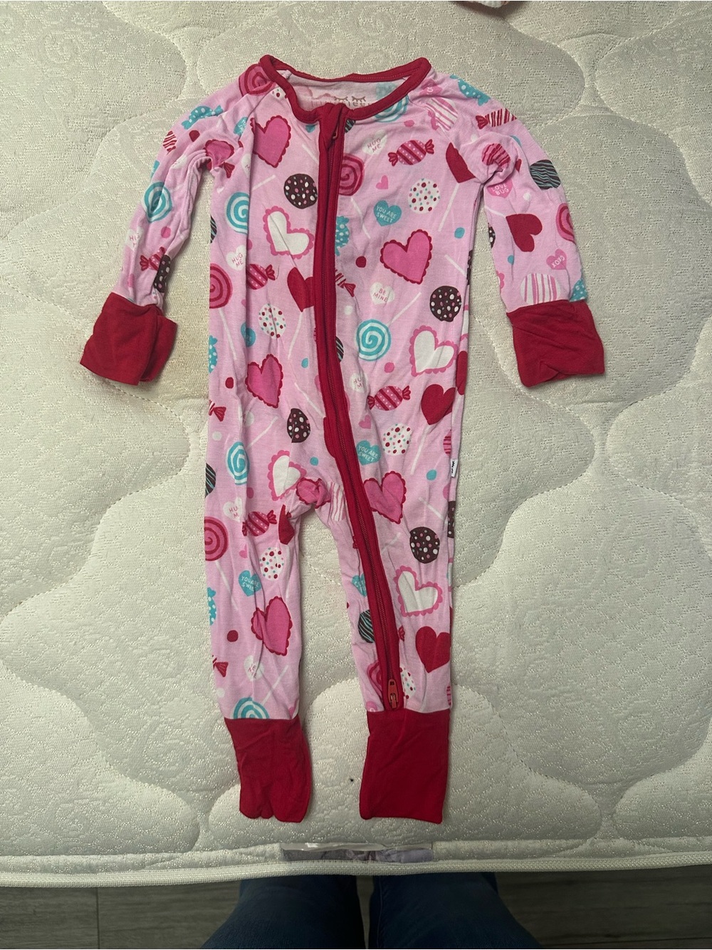 Little Sleepies Pink Sweet Valentine Bamboo Viscose Zippy